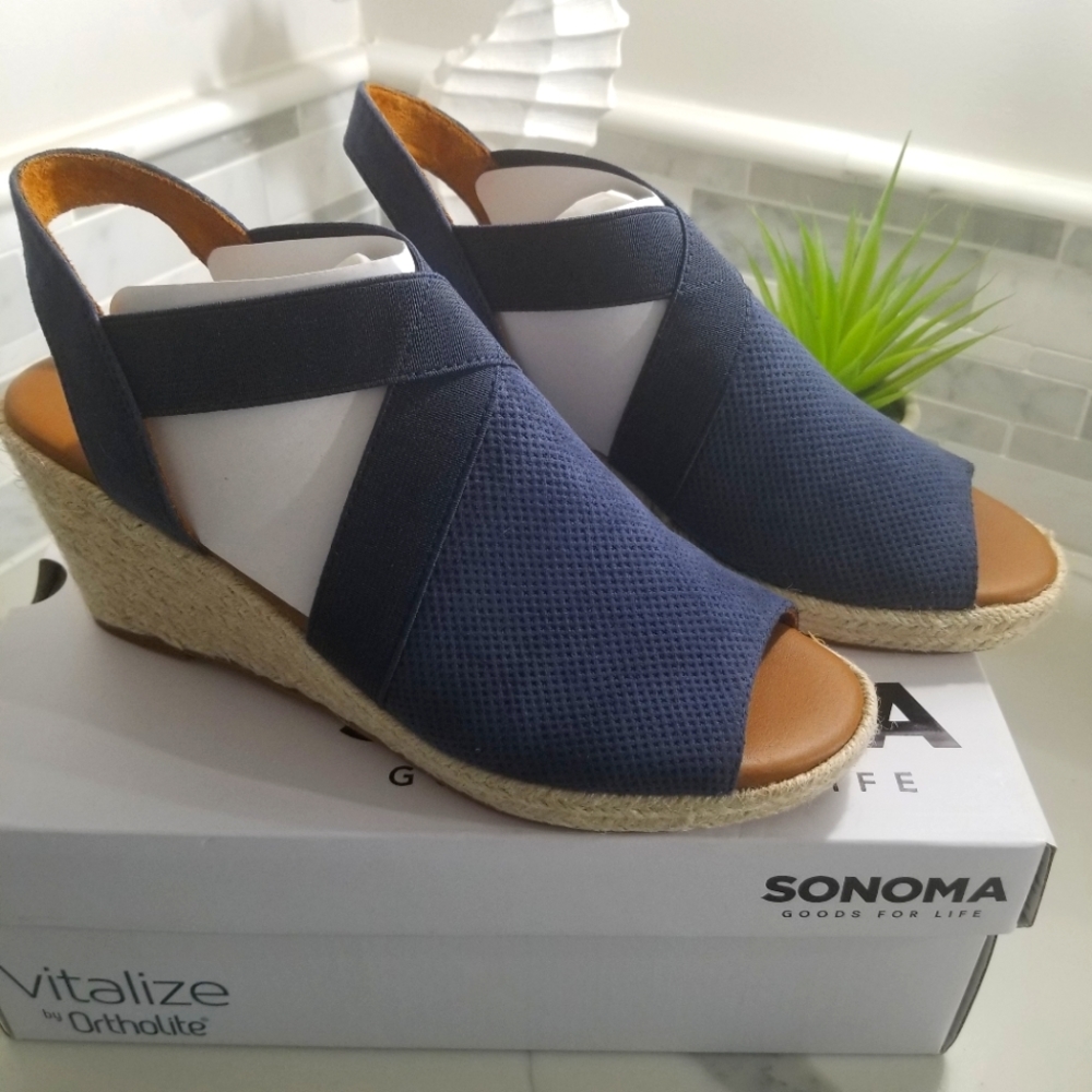 Sonoma Vitalize by Ortholite Navy Chorale wedges